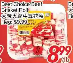 Foody World Best choice beef brisket roll offer