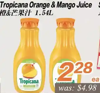 Seasons Foodmart Tropicana orange & mango juice offer