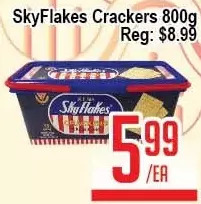 Skyland Foodmart Skyflakes crackers offer