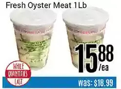 Nations Fresh Foods Fresh oyster meat offer
