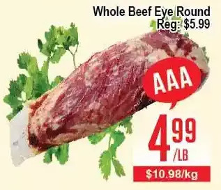 Skyland Foodmart Whole beef eye round offer
