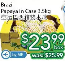 Ample Food Market Brazil papaya in case offer