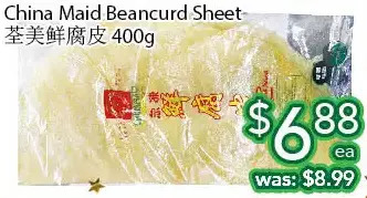 Ample Food Market China maid beancurd sheet offer