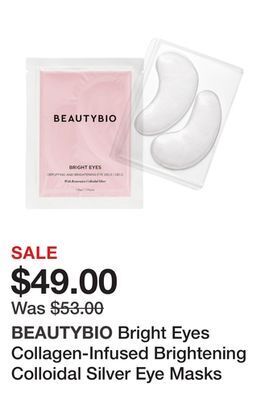 Sephora Bright eyes collagen-infused brightening colloidal silver eye masks offer
