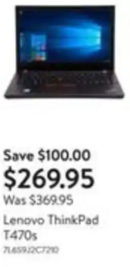 Walmart Lenovo ThinkPad T470s offer