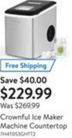 Walmart Crownful Ice Maker Machine Countertop offer