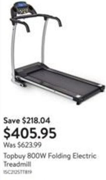 Walmart Topbuy 800W Folding Electric Treadmill offer