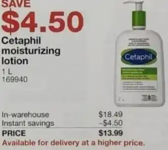 Costco Cetaphil Moisturizing Lotion 1 L offer