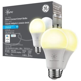 Best Buy Ge cync a19 smart led light bulb - soft white - 2 pack offer