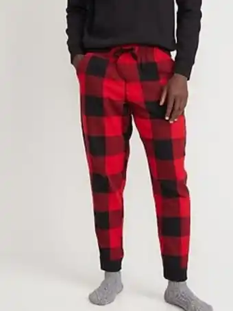 Old Navy Matching plaid flannel jogger pajama pants for men offer