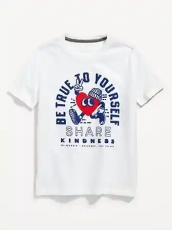 "be true to yourself" valentine's graphic t-shirt for boys