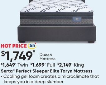 Sleep Country Serta perfect sleeper elite taryn mattress offer