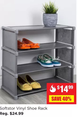 Kitchen Stuff Plus Softstor vinyl shoe rack offer