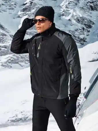 SheIn Men contrast panel letter graphic drawstring hooded sports jacket offer