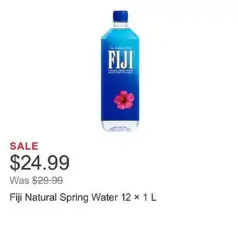 Costco Fiji natural spring water 12 × 1 l offer
