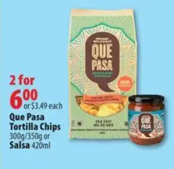 London Drugs Que pasa tortilla chips offer
