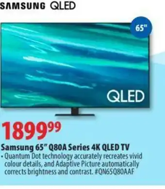 London Drugs Samsung 65" Q80A series 4K qled TV offer