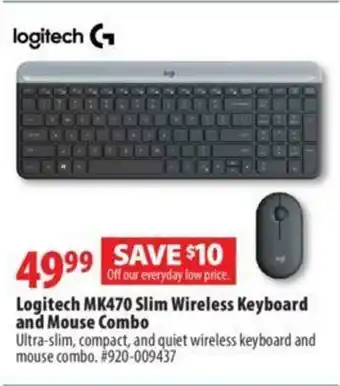 London Drugs Logitech MK470 slim wireless keyboard and mouse combo offer