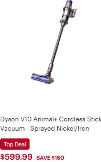 Best Buy Dyson V10 Animal + Cordless Stick Vacuum offer