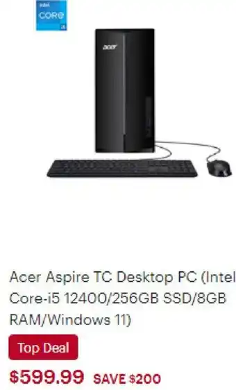Best Buy Acer Aspire TC Desktop PC offer