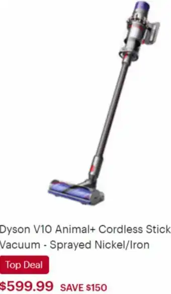 Best Buy Dyson V10 Animal+ Cordless Stick Vacuum offer