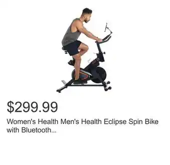 Costco Women's health men's health eclipse spin bike with bluetooth connectivity and chest belt offer