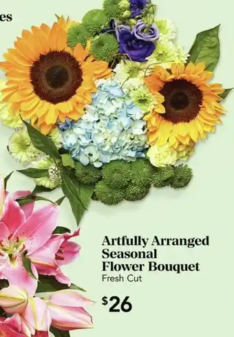 Urban Fare Artfully arranged seasonal flower bouquet offer