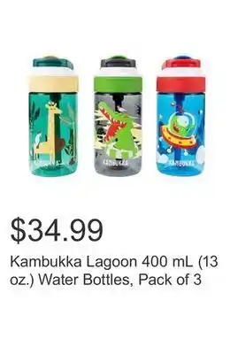 Costco Kambukka lagoon 400 ml (13 oz.) water bottles, pack of 3 offer