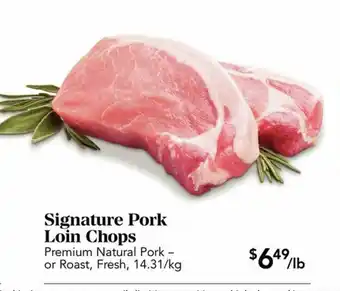 Urban Fare Signature pork loin chops offer