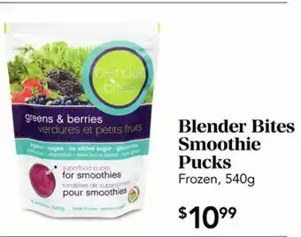 Urban Fare Blender bites smoothie pucks offer