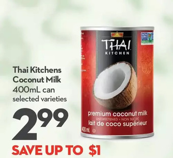 Longo's Thai kitchens coconut milk offer