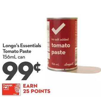 Longo's Longo's essentials tomato paste offer