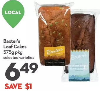 Longo's Baxter's loaf cakes offer