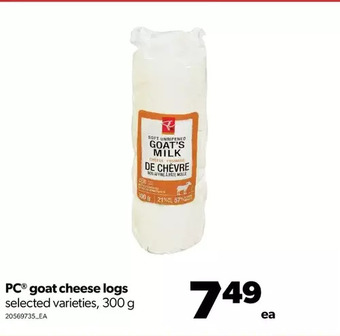 Real Canadian Superstore Pc goat cheese logs offer
