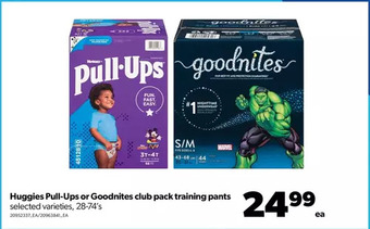 Real Canadian Superstore Huggies pull-ups or goodnites club pack training pants offer