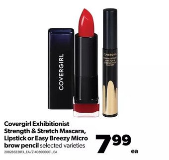 Real Canadian Superstore Covergirl exhibitionist strength & stretch mascara, lipstick or easy breezy micro brow pencil offer