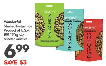 Longo's Wonderful shelled pistachios offer