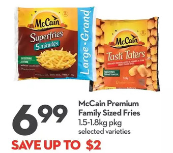 Longo's Mccain premium family sized fries offer