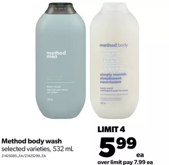Real Canadian Superstore Method body wash offer