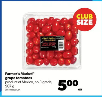Real Canadian Superstore Farmer's market grape tomatoes offer