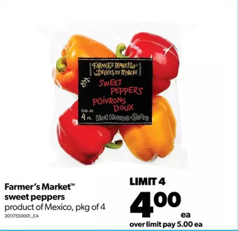 Real Canadian Superstore Farmer's market sweet peppers offer