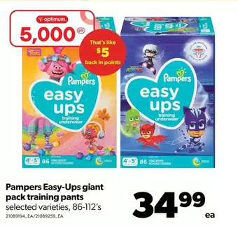 Real Canadian Superstore Pampers easy-ups giant pack training pants offer