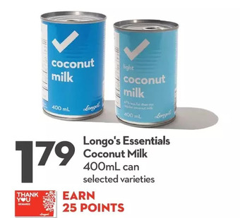 Longo's Longo's essentials coconut milk offer