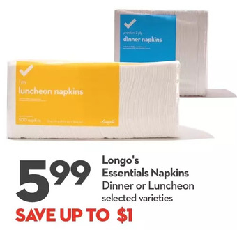 Longo's Longo's essentials napkins offer