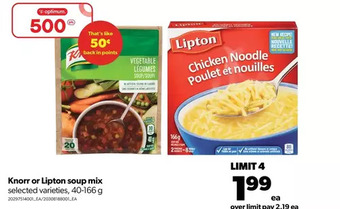 Real Canadian Superstore Knorr or lipton soup mix offer