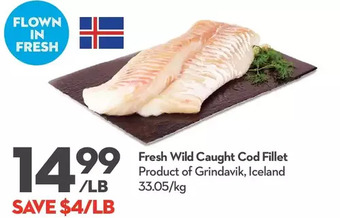 Longo's Fresh wild caught cod fillet offer
