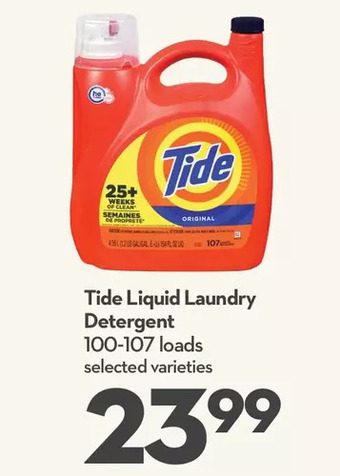 Longo's Tide liquid laundry detergent offer