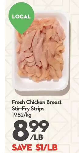 Longo's Fresh chicken breast stir-fry strips offer