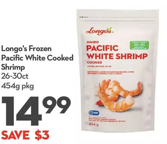 Longo's Longo's frozen pacific white cooked shrimp offer