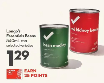 Longo's Longo's essentials beans offer